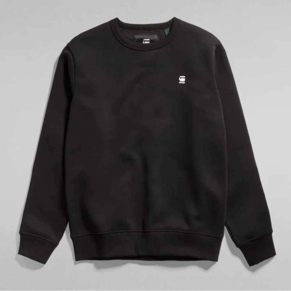G-Star RAW Men's Dark Black Sport A Tape Ashor Pullover Sweatshirt Sz- XL